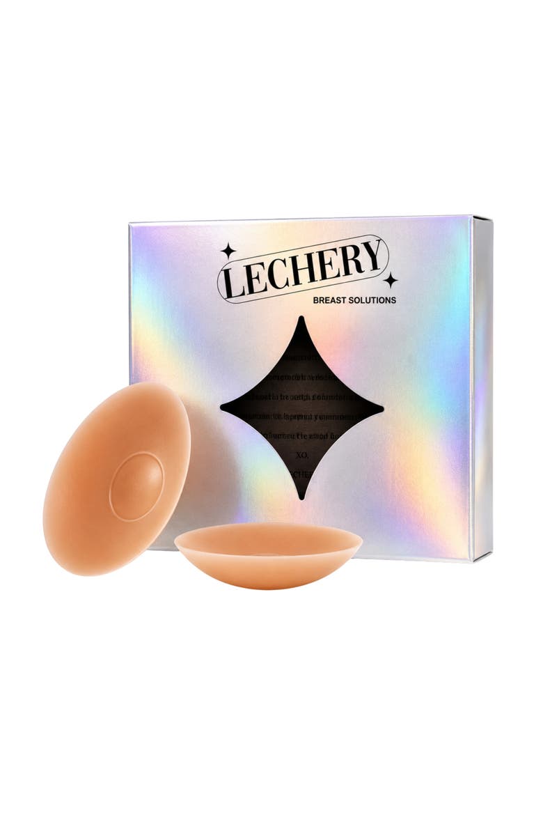 Edgestick Circle Adhesive-Free Center Reusable Silicone Nipple Covers, Main, color, Chai