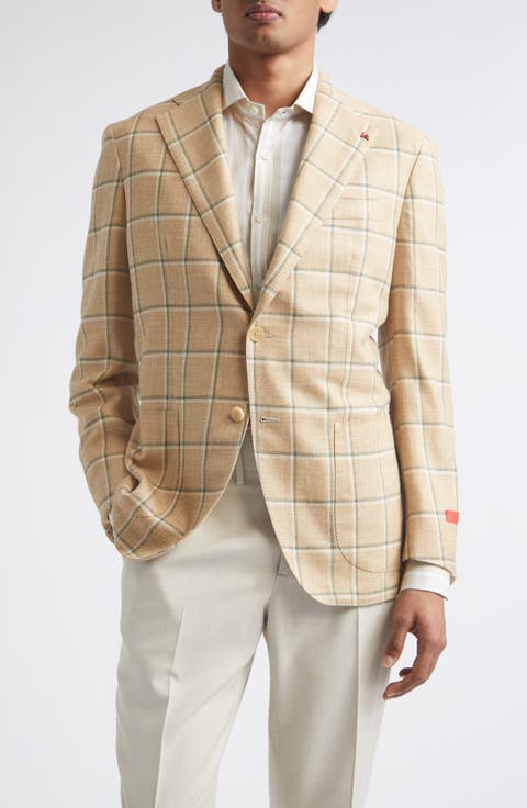 Check Wool, Silk & Linen Sport Coat