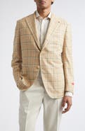 ISAIA Check Wool, Silk & Linen Sport Coat