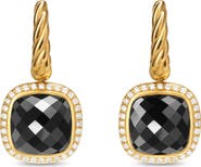 David Yurman Albion® Drop Earrings in 18K Yellow Gold with Diamonds, 10mm
