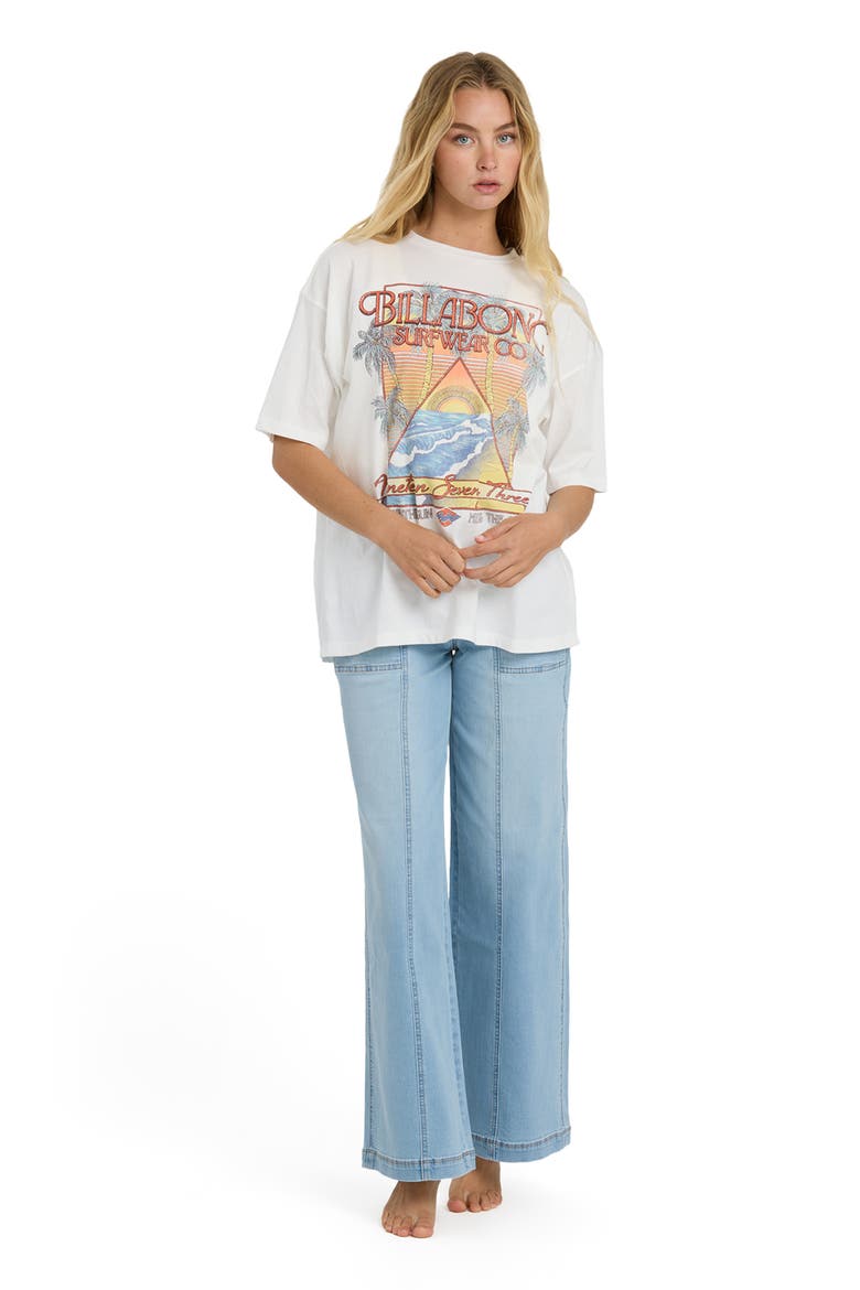 Sun Meets Sea Oversize Cotton Graphic T-Shirt, Alternate, color, SALT CRYSTAL