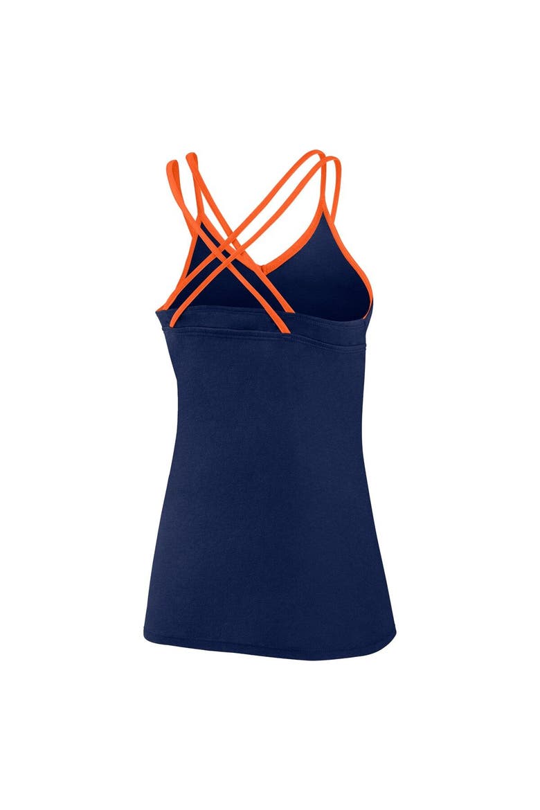 Women's Fanatics Branded Navy Houston Astros Barrel It Up Cross Back V-Neck Tank Top, Alternate, color, Navy