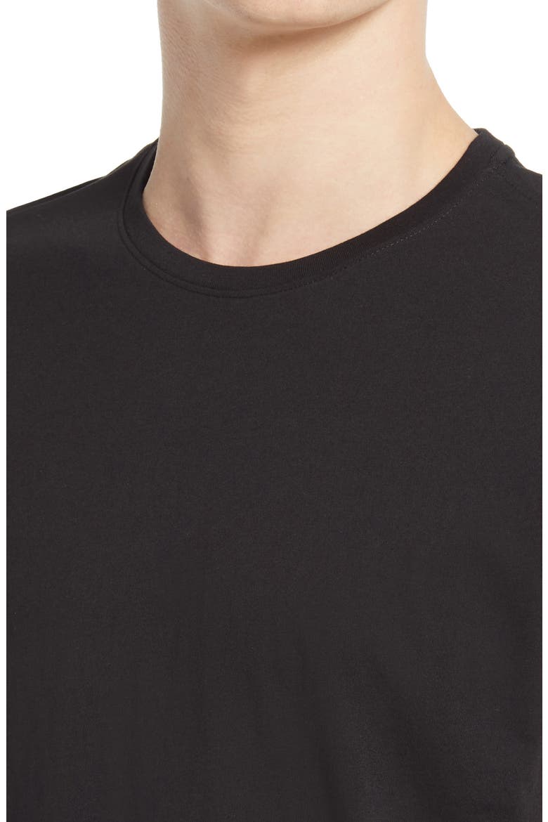 Cotton Crewneck T-Shirt, Alternate, color, BLACK
