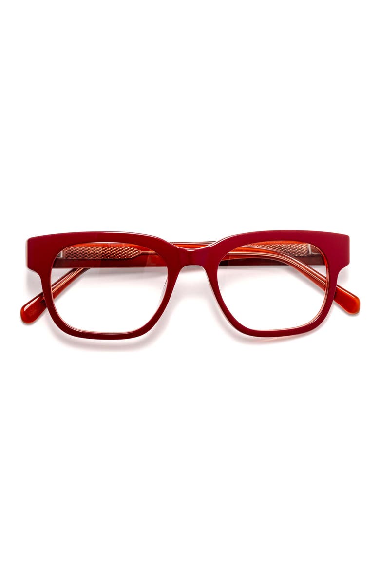 Numero Uno 49mm Rectangualr Readers, Alternate, color, WINE / BLUSH LAYER