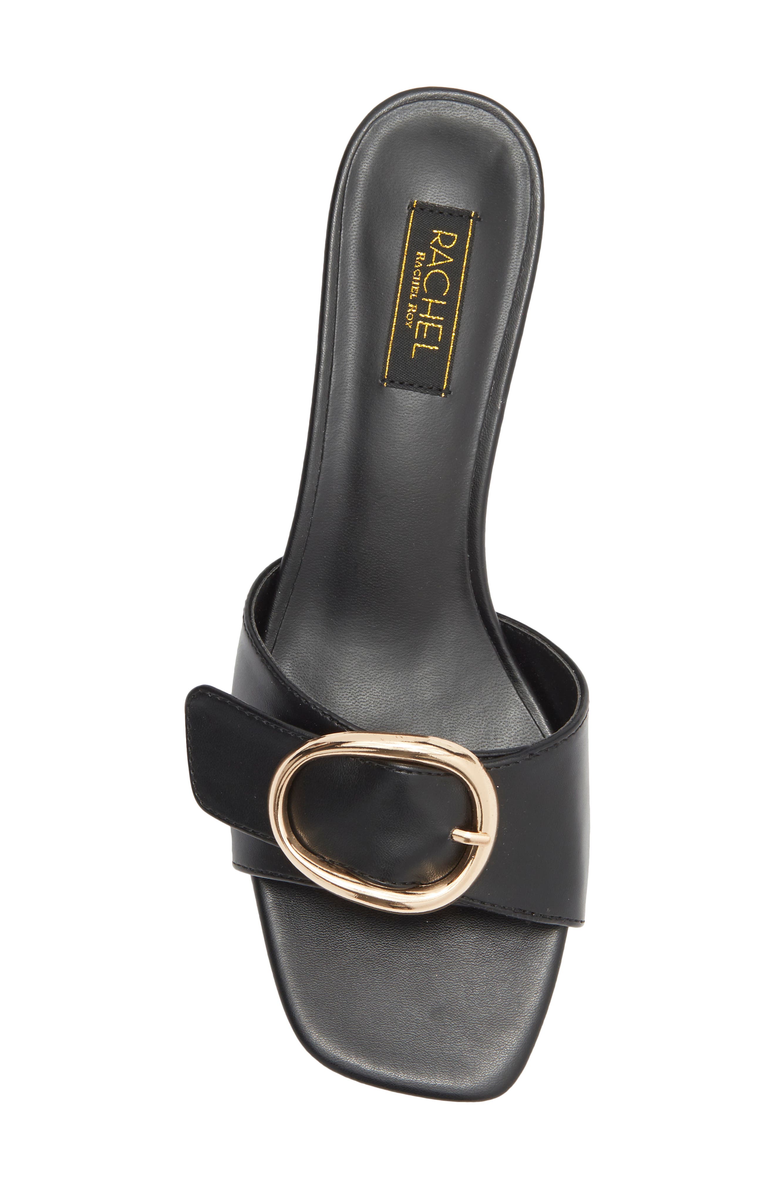 RACHEL Rachel Roy Sarah Block Heel Slide Sandal, Alternate, color, Black