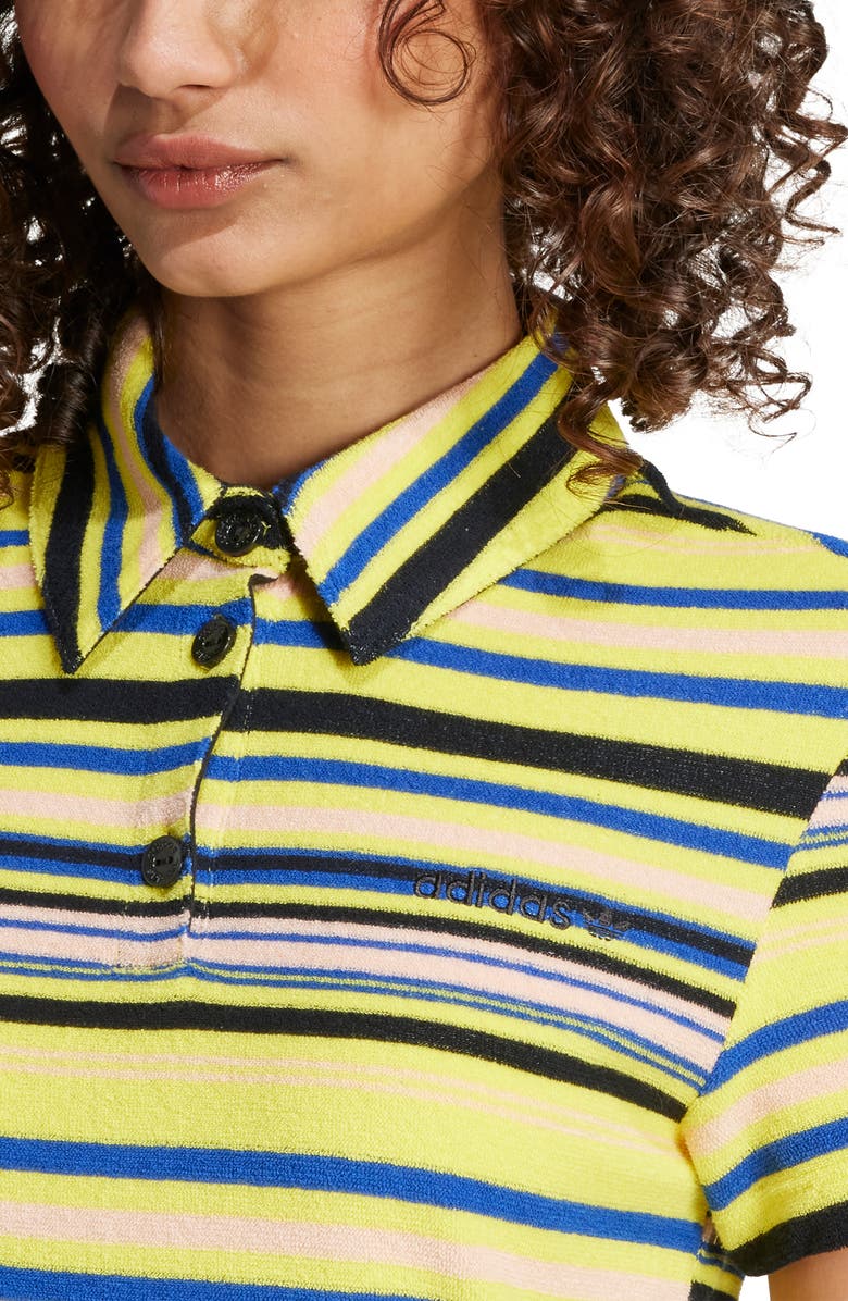 adidas Originals Stripe Terry Cloth Dress, Alternate, color, 