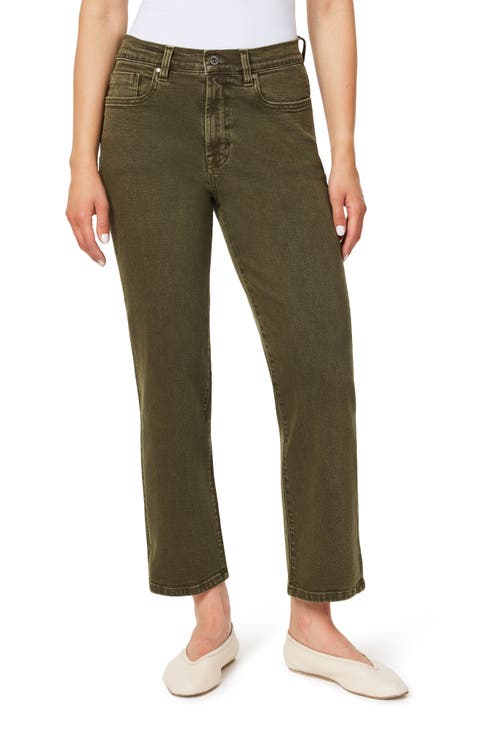 High Rise Slim Straight Crop Jean