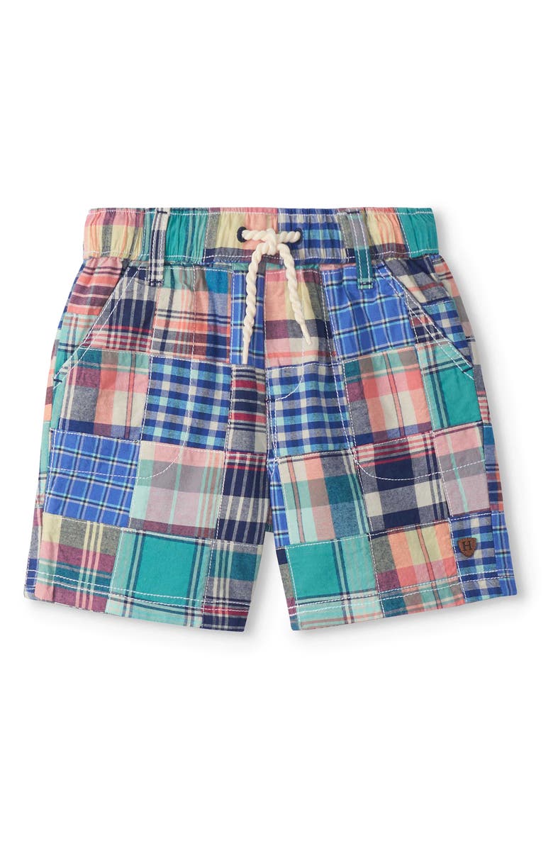 Hatley Kids' Madras Plaid Shorts, Main, color, Blue