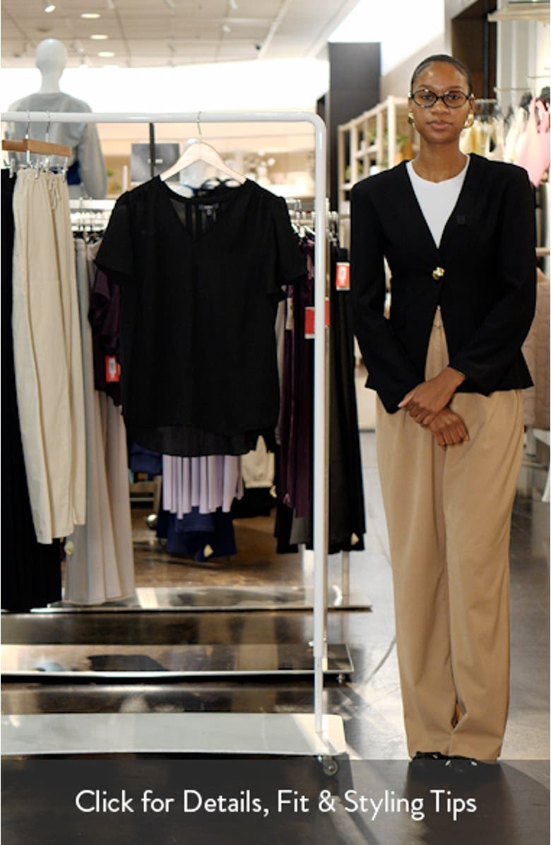 Pleated Back Flutter Sleeve Top, sales video thumbnail