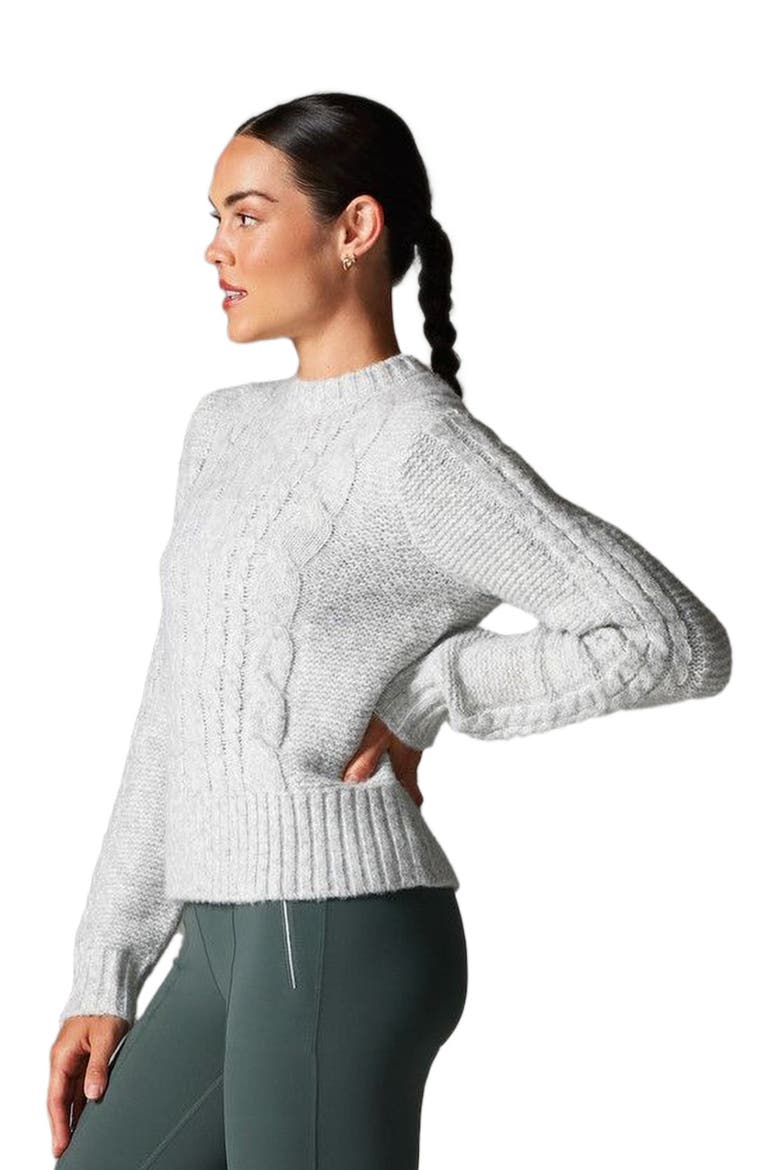 Classic Cable Sweater, Alternate, color, FOG