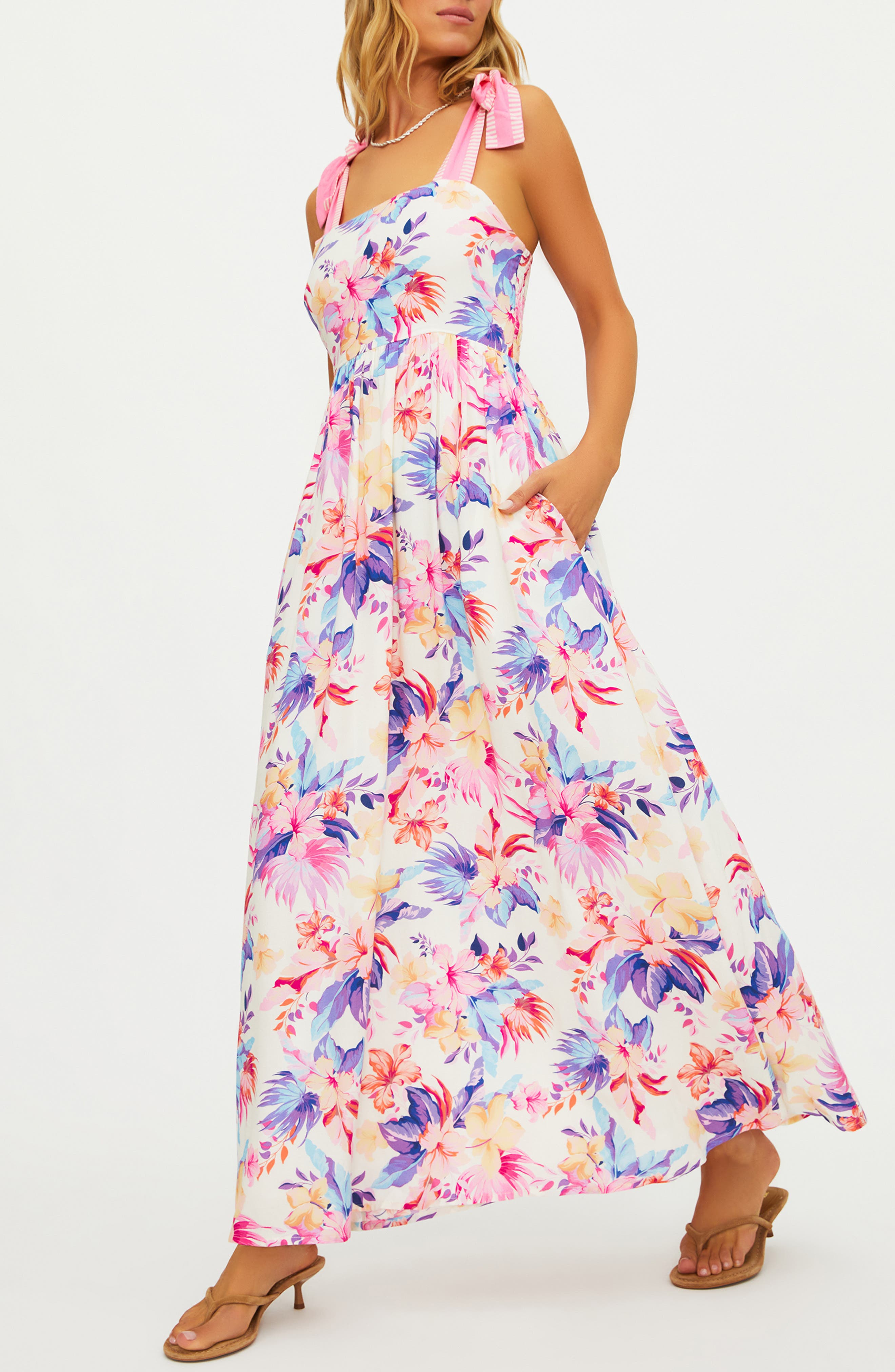 Beach Riot Floral Fit & Flare Dress (Women) | Nordstrom