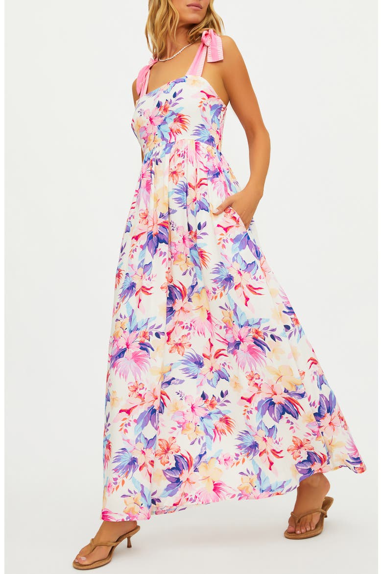 Floral Fit & Flare Dress, Alternate, color, HIBISCUS GARDEN