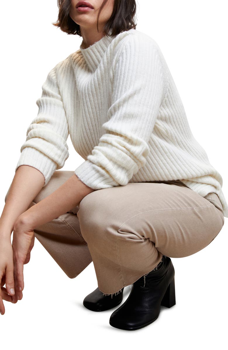 MANGO Crop Flare Jeans, Alternate, color, 