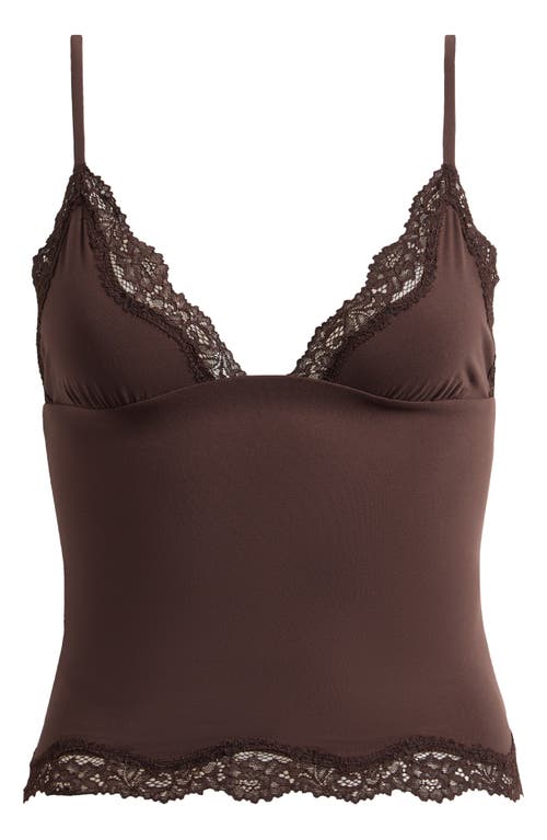 Skims Fits Everybody Lace Triangle Camisole In Brown