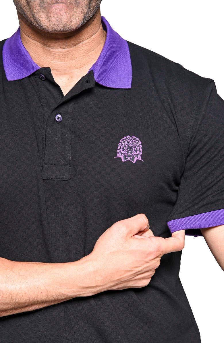 Maceoo Mozartsquaretip Stretch Nylon Polo, Alternate, color, Black