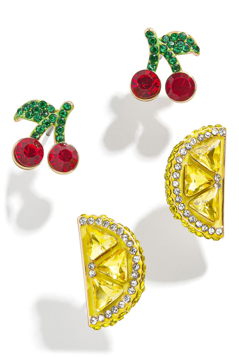 Tart to Tart Set of 2 Earrings, Main, color, YELLOW