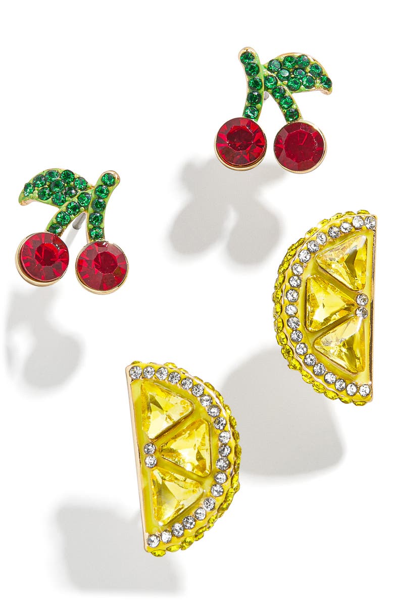 BaubleBar Tart to Tart Set of 2 Earrings, Main, color, 