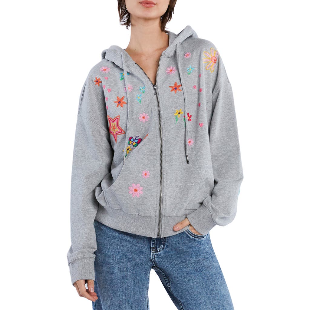 Billy T Sketchbook Embroidered Zip-up Graphic Hoodie