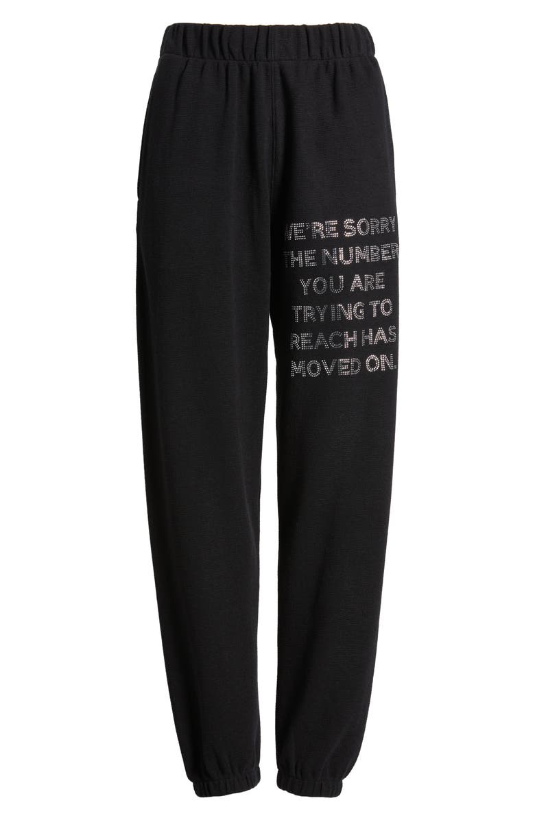 BOYS LIE 1-800 Mac Embellished Slim Cotton Graphic Joggers, Alternate, color, Black