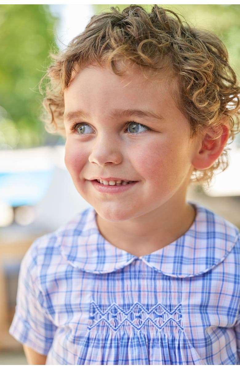 Little English Kids' Chest Smocked Short Set, Alternate, color, Albany Plaid