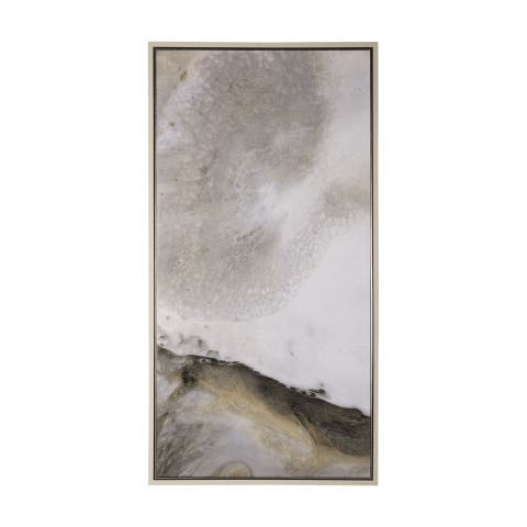 Sandy Waves by  Studio a Hand Embellished Textured Framed Canvas