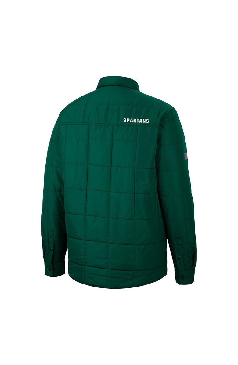 COLOSSEUM Men's Colosseum Green Michigan State Spartans Detonate Quilted Full-Snap Jacket, Alternate, color, 