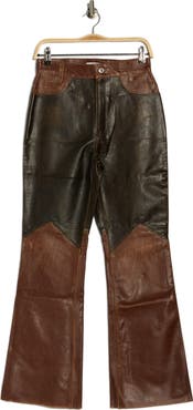 Re/Done Colorblocked Leather Pants