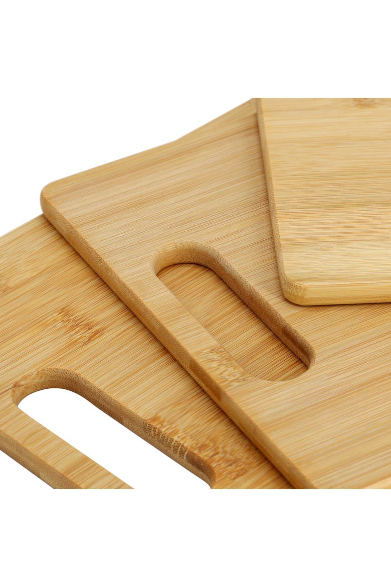 3 Piece 8 Inch, 11 Inch, and 13 Inch Wood Cutting Boards, Alternate, color, Bamboo
