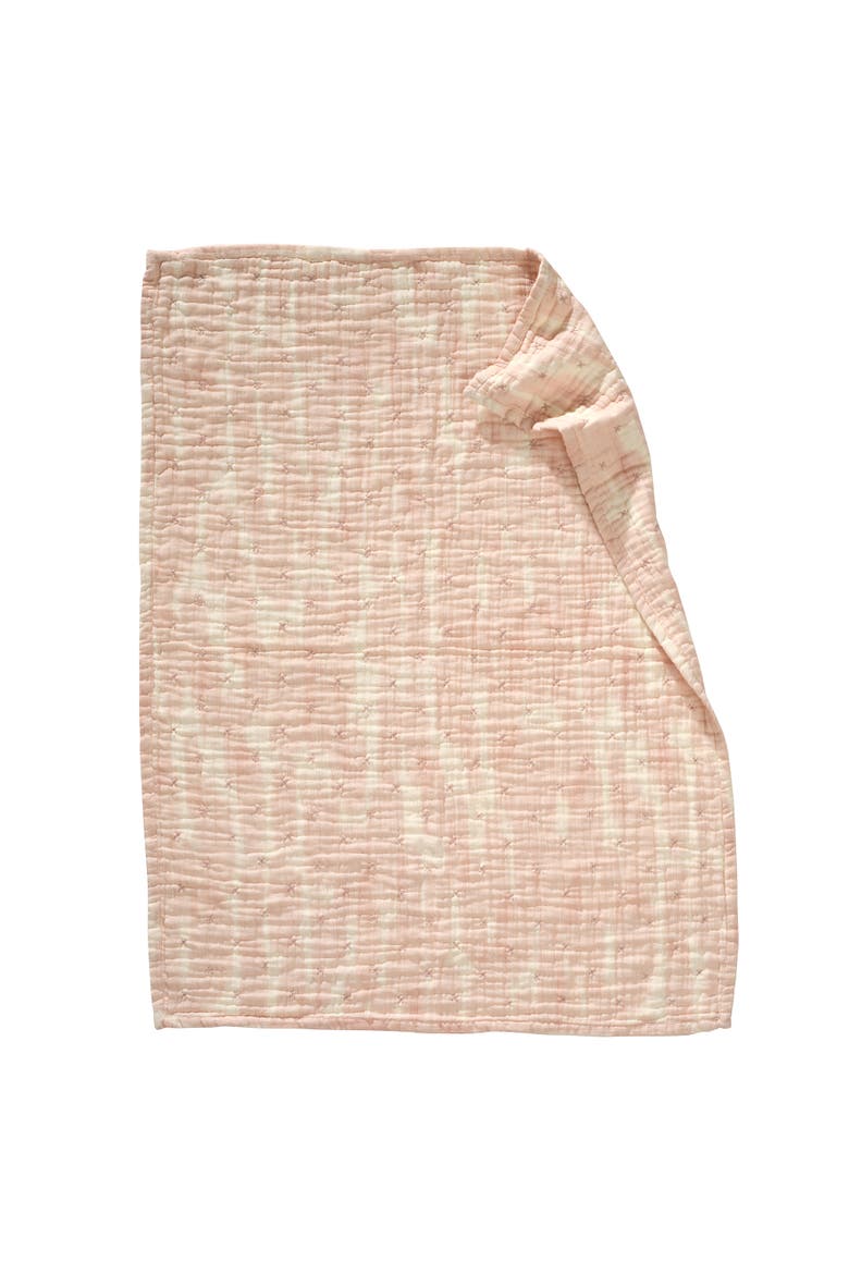 Signature Organic Pink Brush Stroke Baby/Toddler Coverlet, Alternate, color, Pink