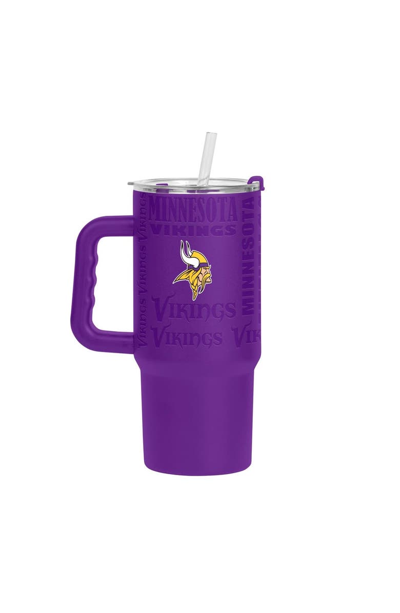 LOGO BRANDS Minnesota Vikings 24oz. Replay Powder Coat Tumbler, Main, color, Purple