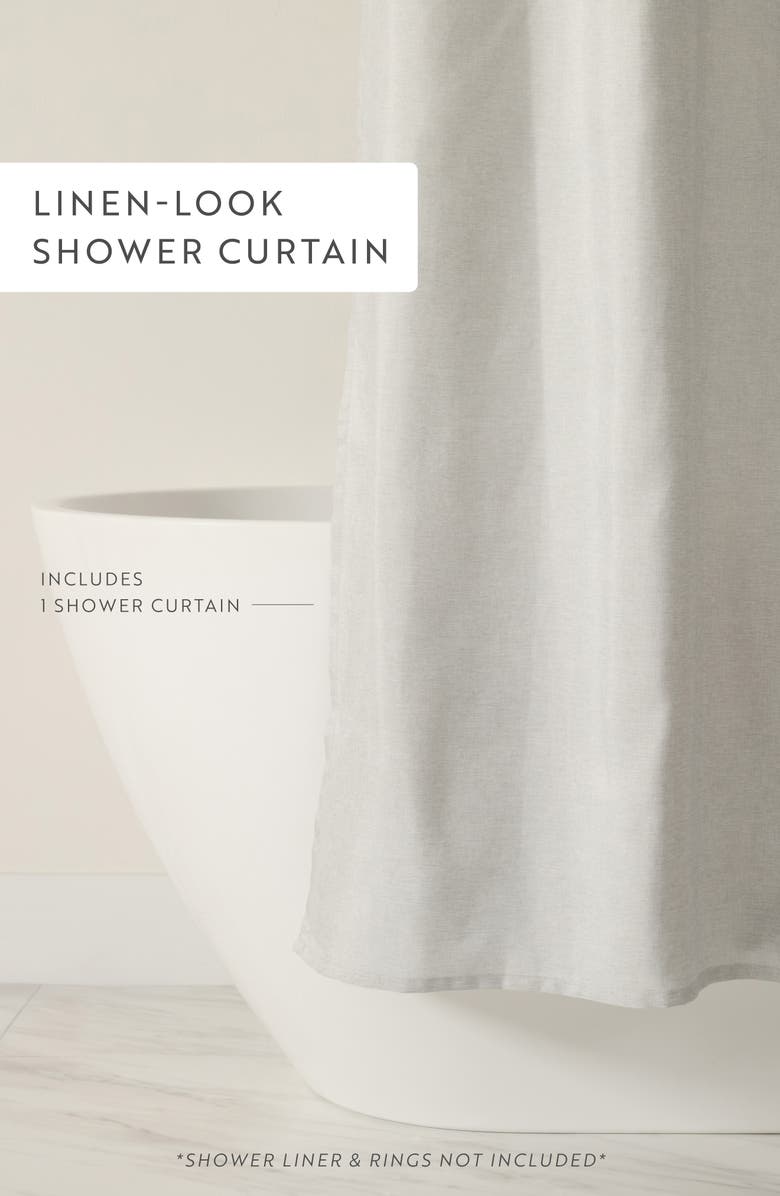 HOMESPUN Woven Shower Curtain, Alternate, color, 