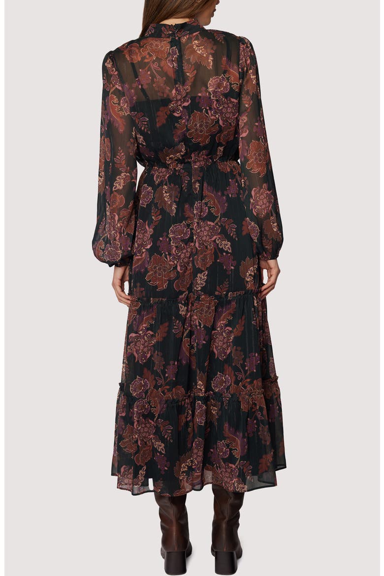 Whispers of Bohemia Long Sleeve Maxi Dress, Alternate, color, BLACK PLUM FLORAL