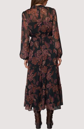 Whispers of Bohemia Long Sleeve Maxi Dress