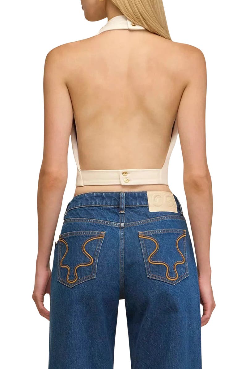 Cult Gaia Adrienne Halter Top, Alternate, color, Seashell