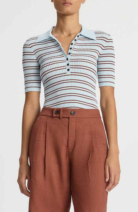 Sydney Stripe Polo Sweater