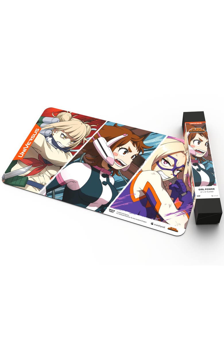 UniVersus My Hero Academia Girl Power Ochaco, Mt. Lady, Toga Playmat 24 X 14", Alternate, color, Multicolored