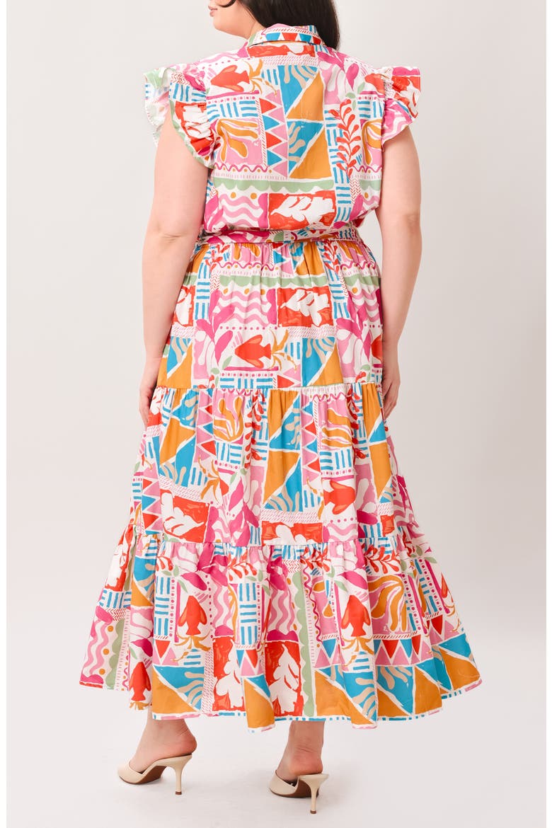 Printed Maxi Shirtdress, Alternate, color, MULTI PRINT