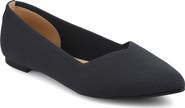Journee Collection Minnah Knit Almond Toe Flat