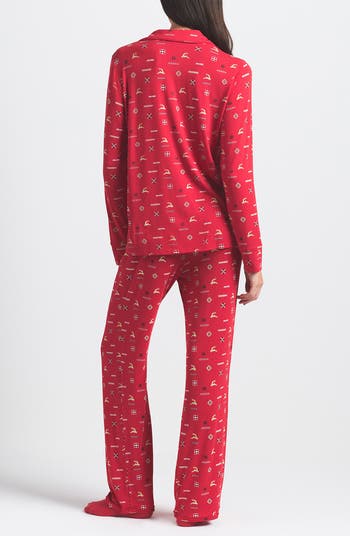 Long Sleeve Button-Up Shirt & Pants Pajama Set