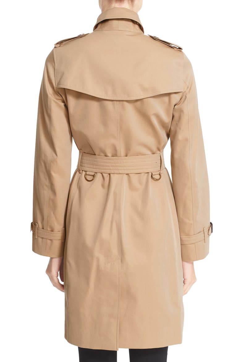 Kensington Long Trench Coat, Alternate, color, HONEY