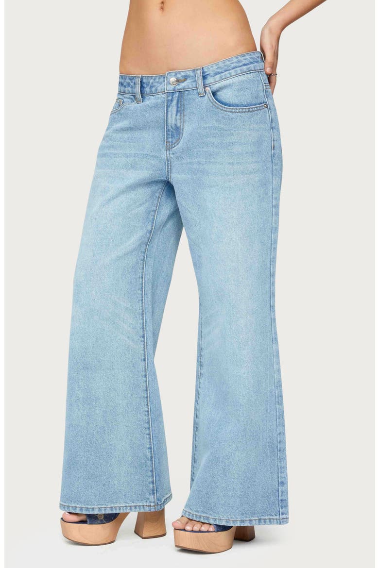 Low Rise Wide Leg Jeans, Alternate, color, LIGHT-BLUE