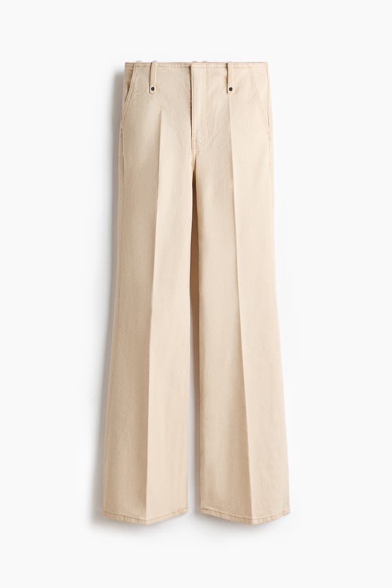Bootcut High Waist Jeans, Alternate, color, Light beige