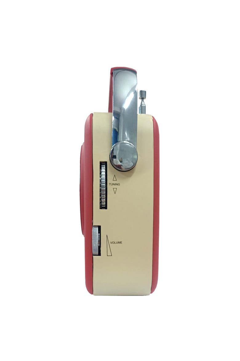 Portable Rechargeable Bluetooth Retro Speaker, Alternate, color, Red