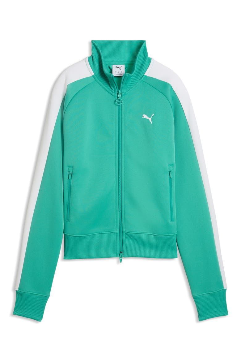 T7 Always On Crop Track Jacket, Main, color, VIBRANT GREEN