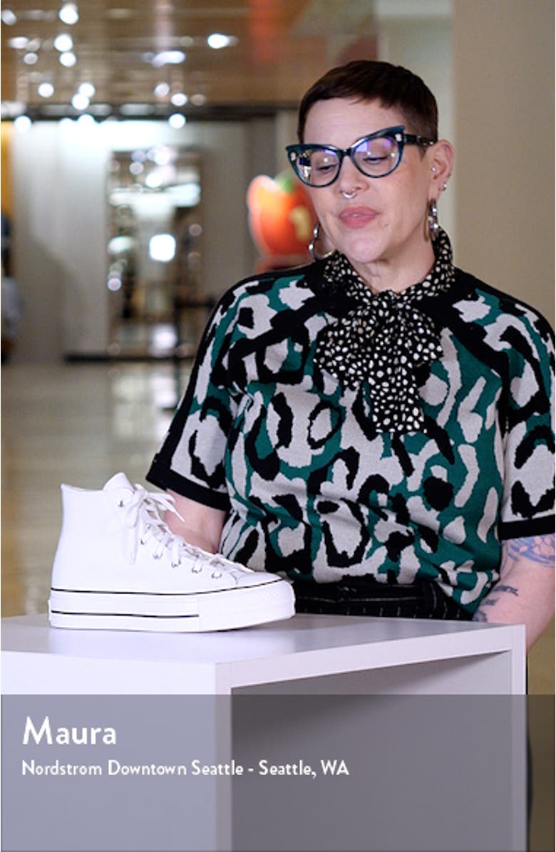 Chuck Taylor<sup>®</sup> All Star<sup>®</sup> Lift High Top Leather Sneaker, sales video thumbnail
