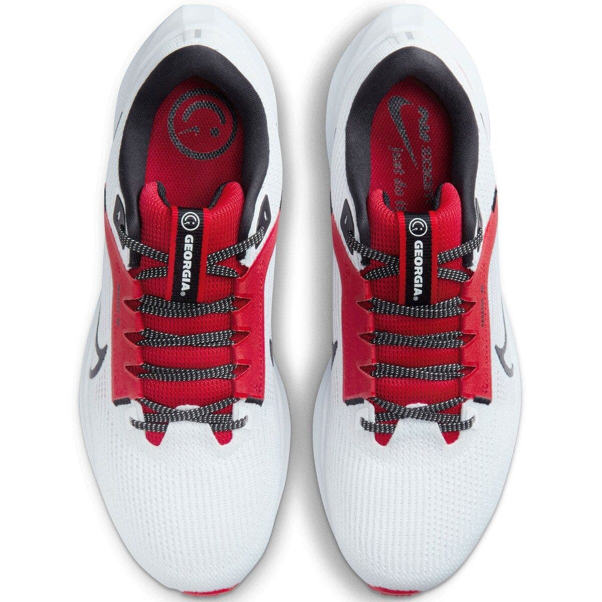 Nike Unisex Nike  White Georgia Bulldogs Zoom Pegasus 40 Running Shoe, Alternate, color, 