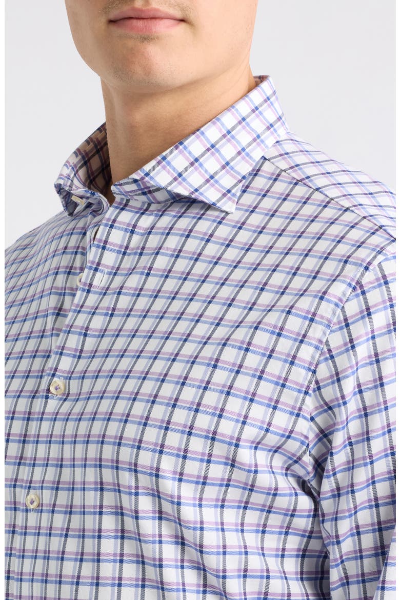 Stretch Twill Plaid Shirt, Alternate, color, VIOLET