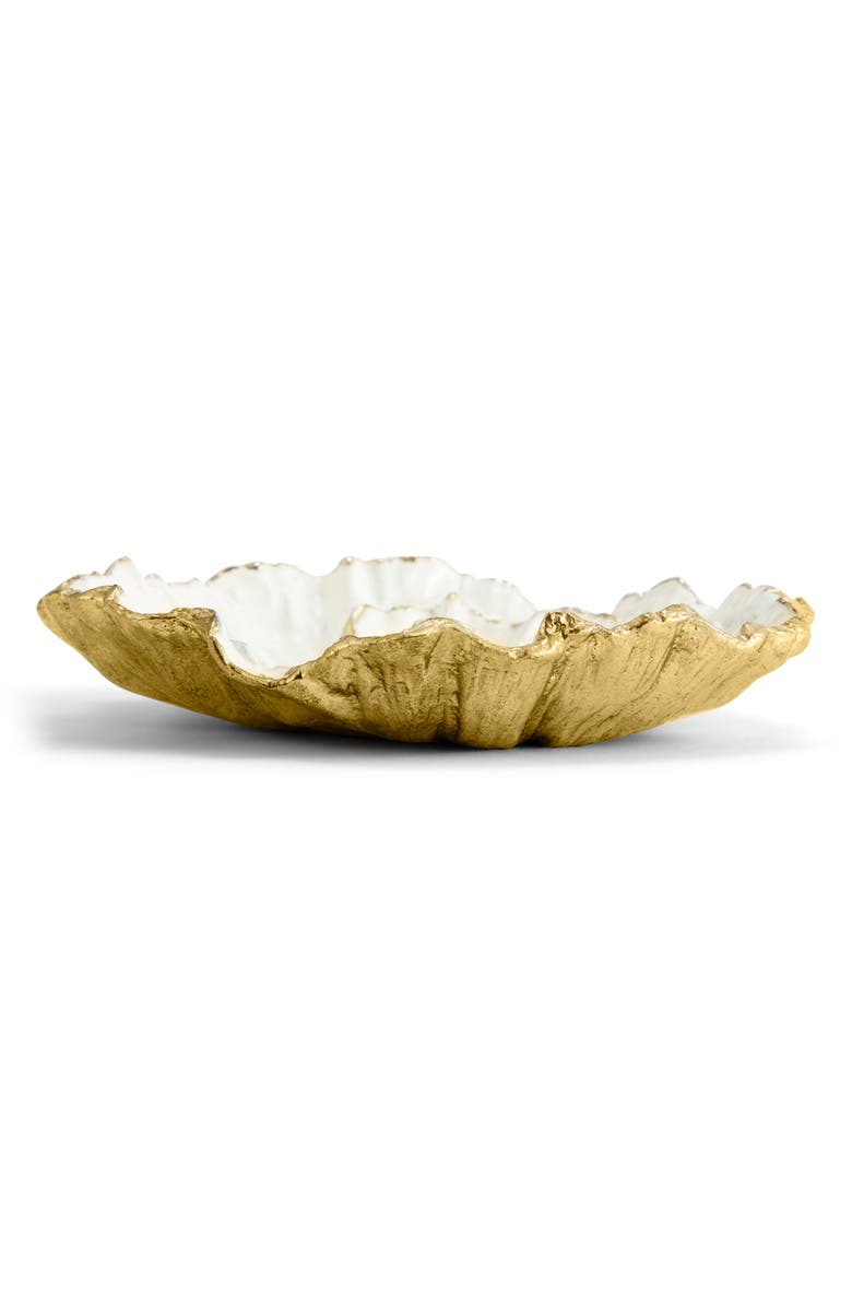 Michael Aram Anemone Catchall Plate, Alternate, color, White/ Gold