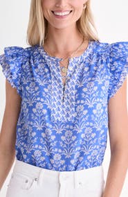 vineyard vines Adare Cotton Blend Dobby Top