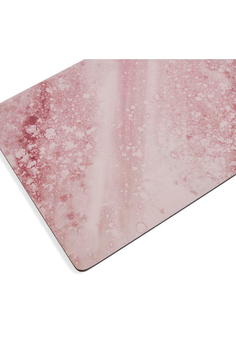 Minerals Rose Quartz Set of 4 Cork Back Placemats, Alternate, color, Pink